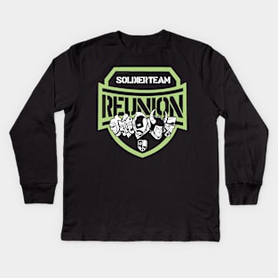 REUNION SOLDIER TEAM (BLACK VARIANT) Kids Long Sleeve T-Shirt